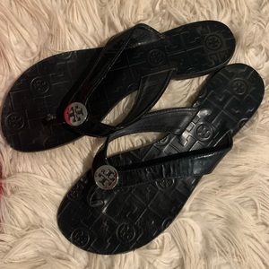 Tory Burch black silver size 8